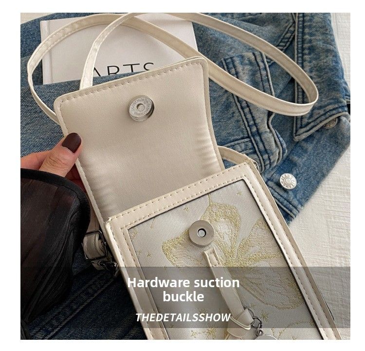 Casual Women's Bag Retro Small Square Bag Niche Embroidered Shoulder Mobile Phone Bag Oblique Span Bag_voghion.com