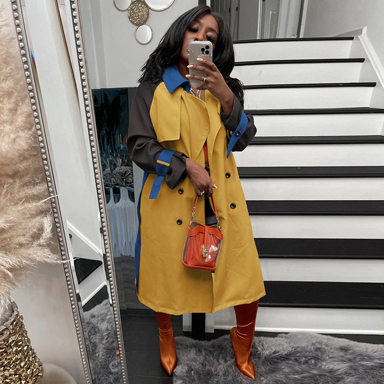 Dametøj Efterår og vinter Ny mode Casual Trench Coat_voghion.com