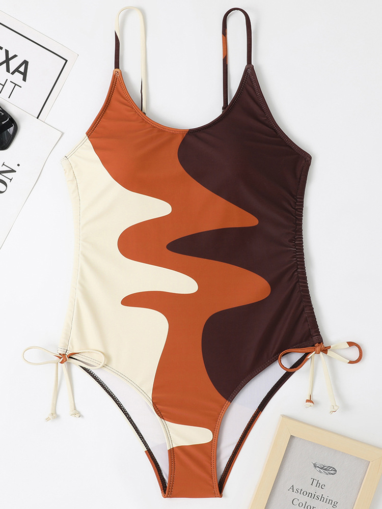Maillot de bain une pièce sexy à lacets pour femme, nouveauté 2025_voghion.com