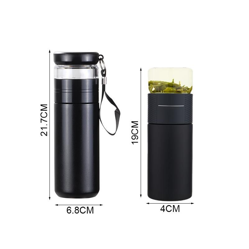 500 ml kreativ isolert kopp med filter, tekoker, termosflaske i rustfritt stål med glassinfuser, skiller te og vann_voghion.com
