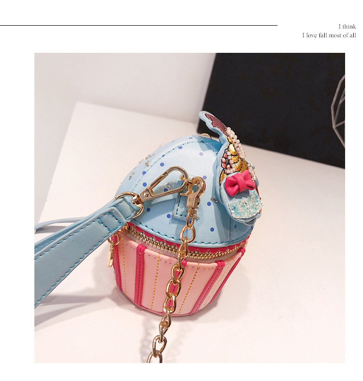 Autumn and winter new fashion lady personality creative net red ice cream cartoon cute chain crossbody bag_voghion.com