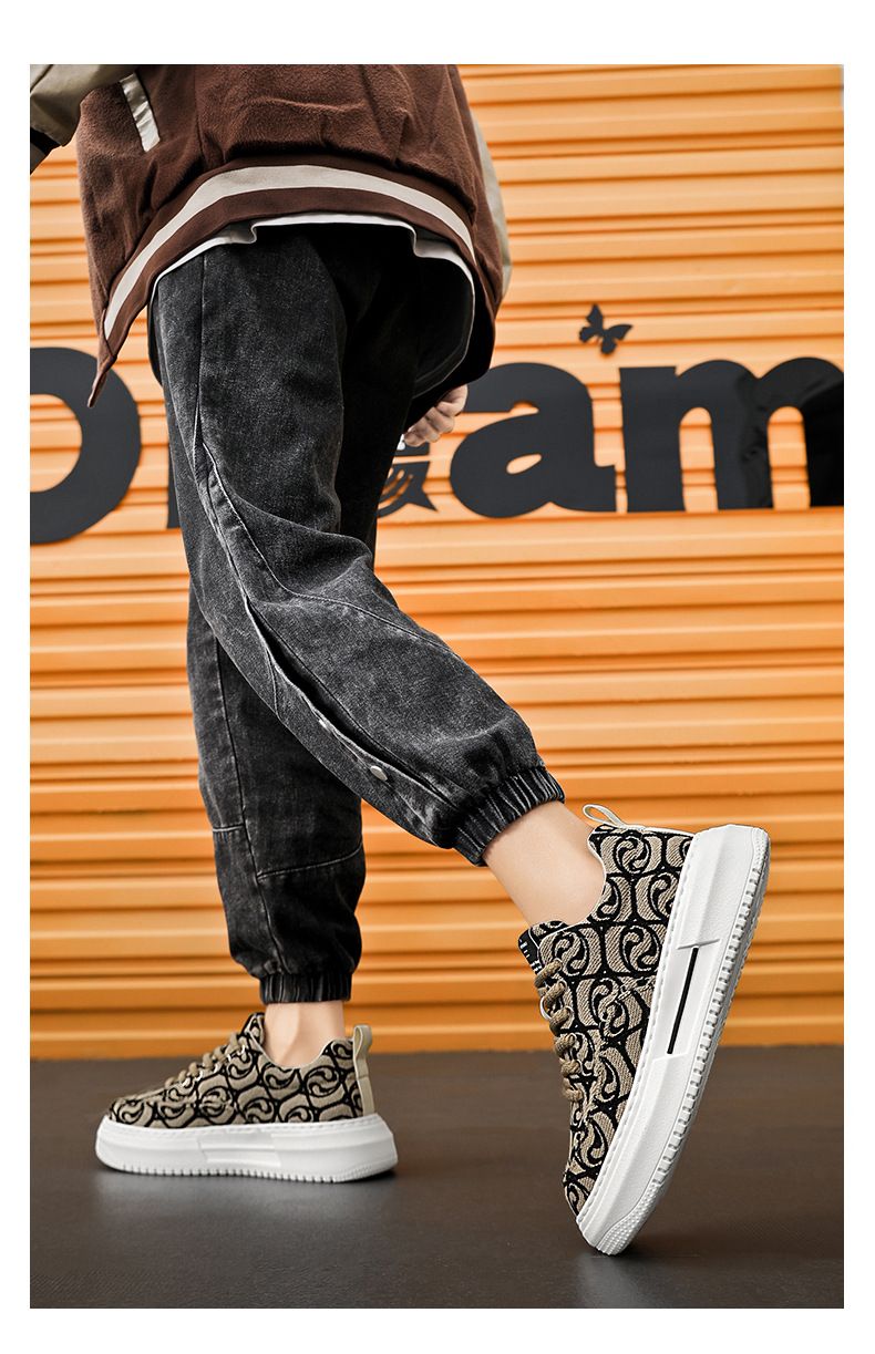 Herenschoenen nieuwe ademende canvas schoenen match kleur alle verhogen sport vrije tijd_voghion.com