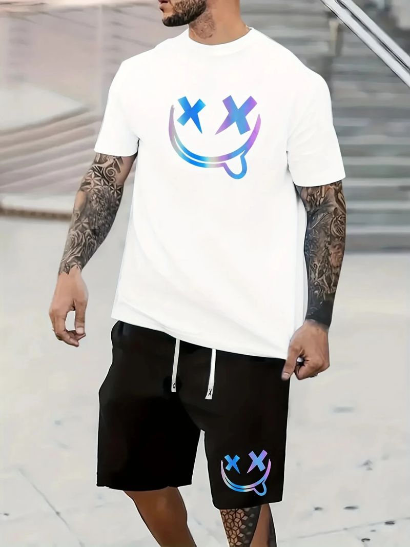 Mode Männer T-Shirts Shorts Outfits 3D Gedruckt Sport Trainingsanzug Set 2 Stück Sommer Übergroße Mann Kleidung Casual_voghion.com