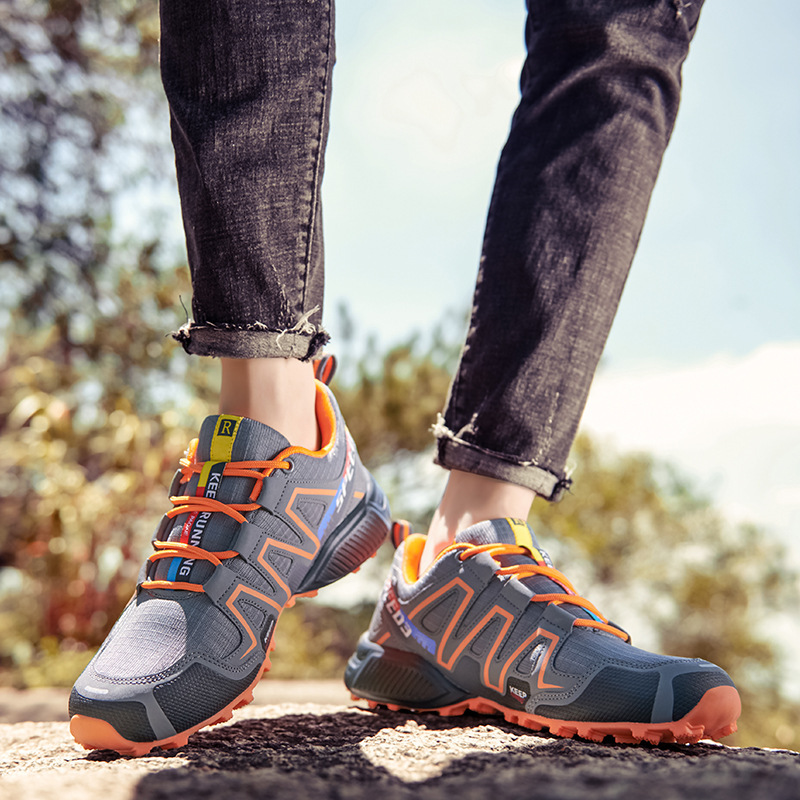 Men's and women's cross-country running shoes Outdoor sports mountaineering air cushion shoes_voghion.com