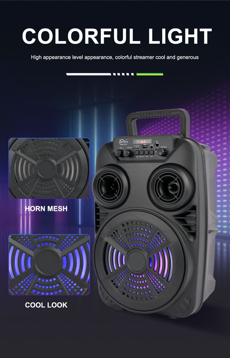 ZQS8107S High-power Portable Tie Rod Bluetooth Speaker Outdoor Promotion Stall Card Small Stereo_voghion.com