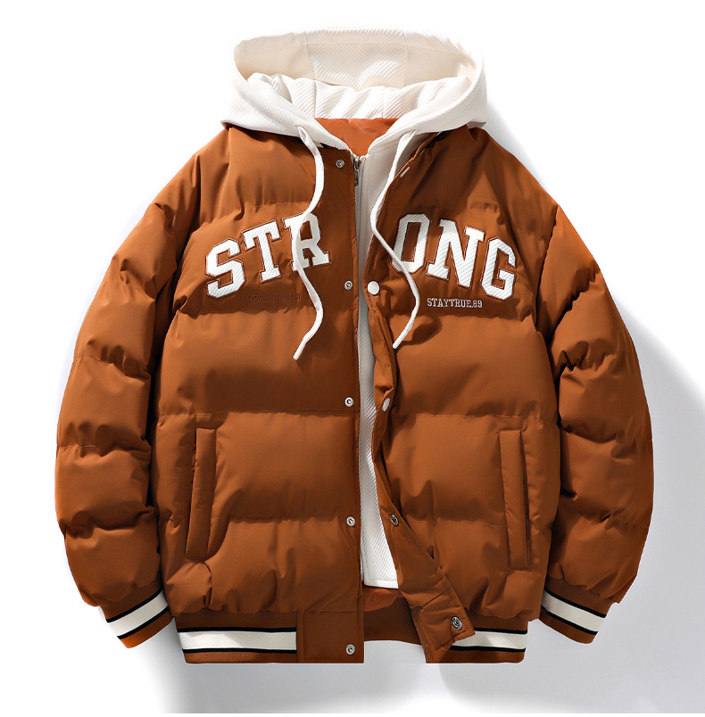 Herren Herbst Winter Kapuzenmodemarke mit trendiger und modischer Baumwolljacke mit Buchstabendruck_voghion.com