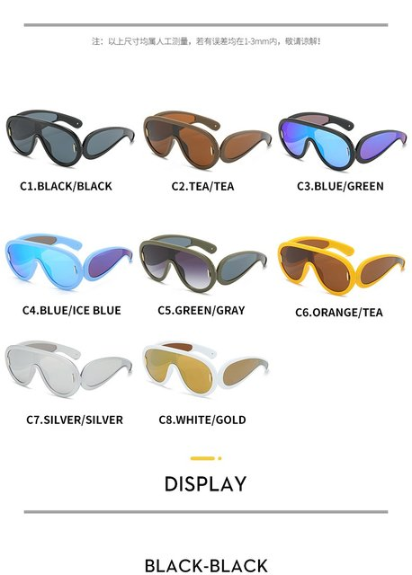 Luksusa zīmola One Piece steampunk saulesbrilles sievietēm vīriešiem vintage modes lielizmēra saulesbrilles panku aizsargbrilles liela rāmja sudraba toņos_voghion.com
