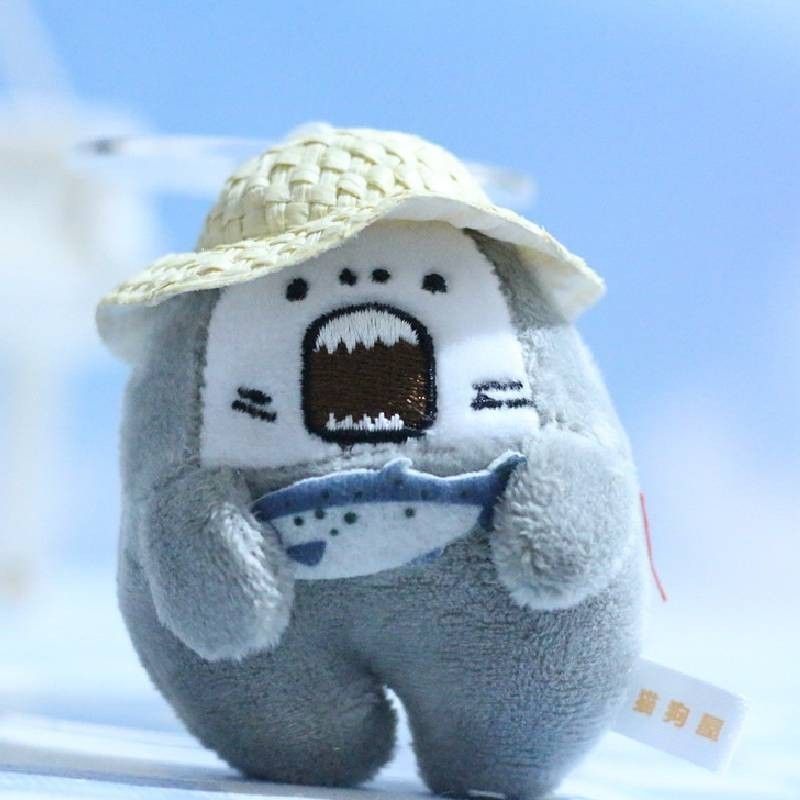 Adorable Plush Keychain Shark Soft Stuffed Animal Toy For Bags Keys And 10cm_voghion.com