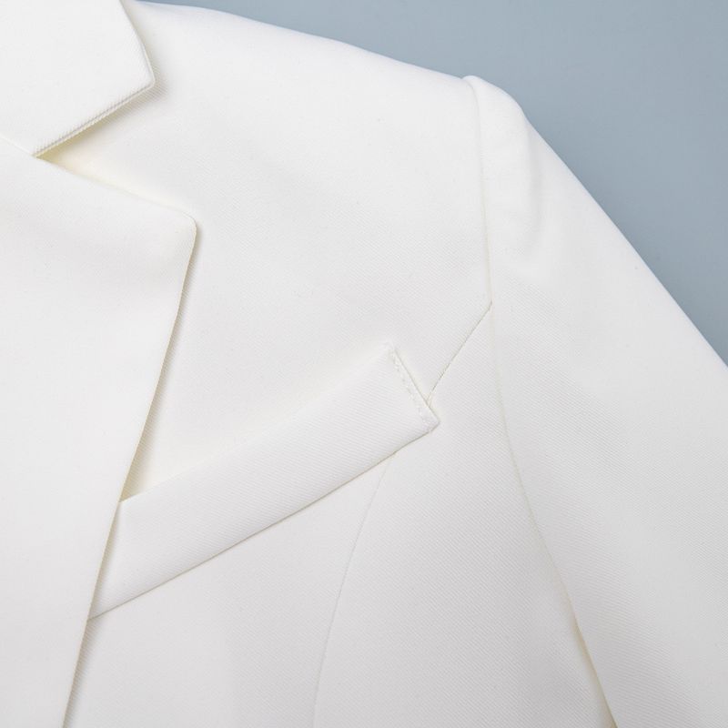 Giacca blazer da pendolare slim fit, con scollo a V, vestibilità attillata, primavera 2025, di alta qualità, antirughe, per donna_voghion.com