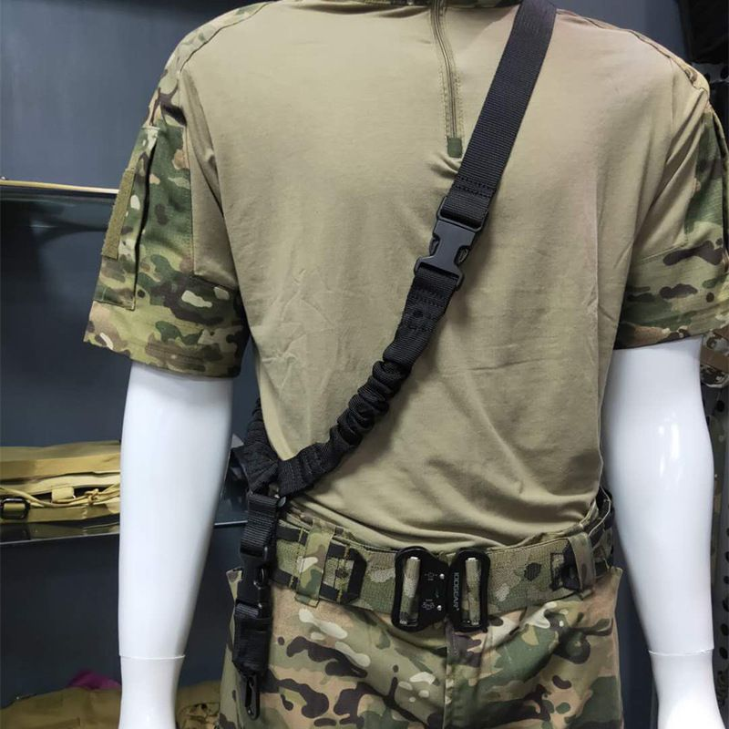 Shot Jagt tilbehør Gear Taktisk Single Point Gun Sg Skulderrem Rifle Reb Bælte med Metal Spænde_voghion.com