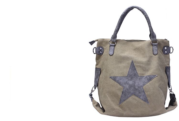 Canvas Casual Bag Schulter Crossbody Auto fünfzackigen Stern Serie_voghion.com