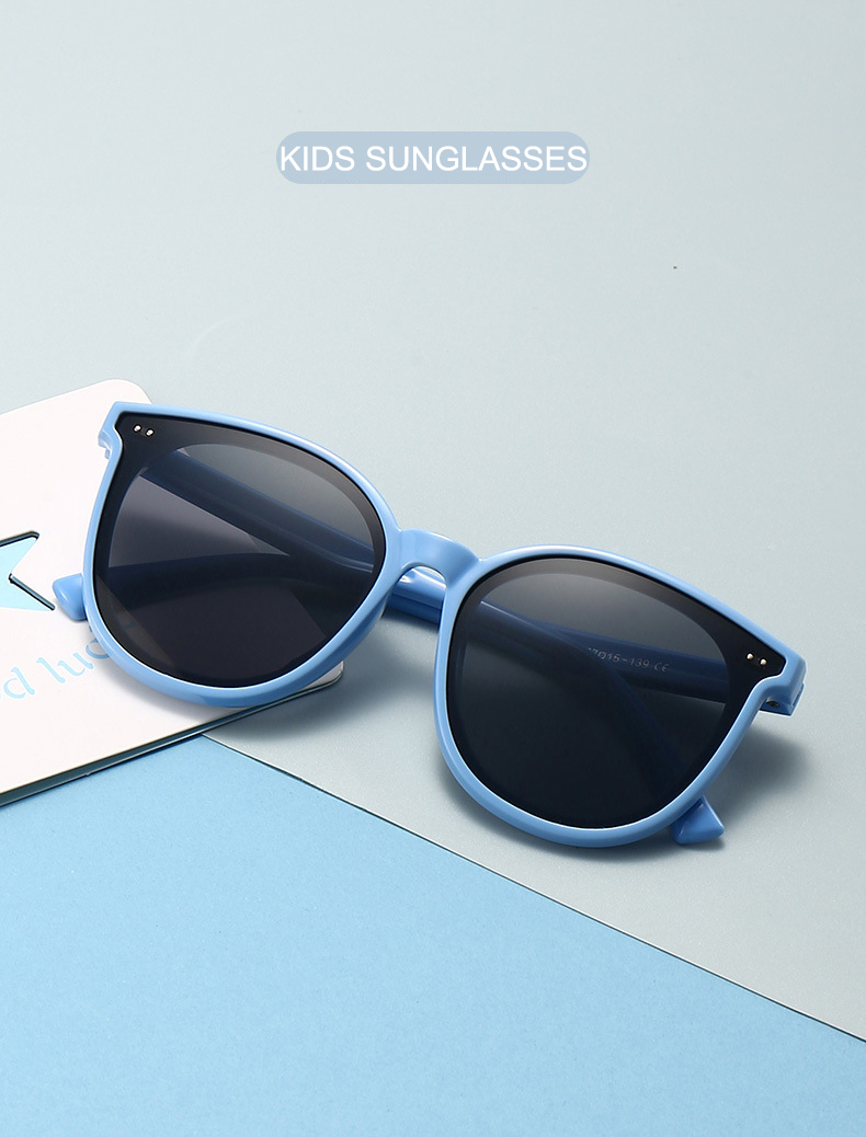3-12 Years Kids Polarized Sunglasses Boys' Cool Girls Soft TPEE Frame Cat Eye Design Fashion Sun UV400 Protection Oval Glasses_voghion.com