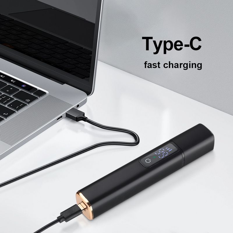 Erkekler için üç ayarlanabilir seviyeli dijital ekranlı elektrikli burun kılı kesme makinesi Burun Kılı Kesme Makinesi_voghion.com