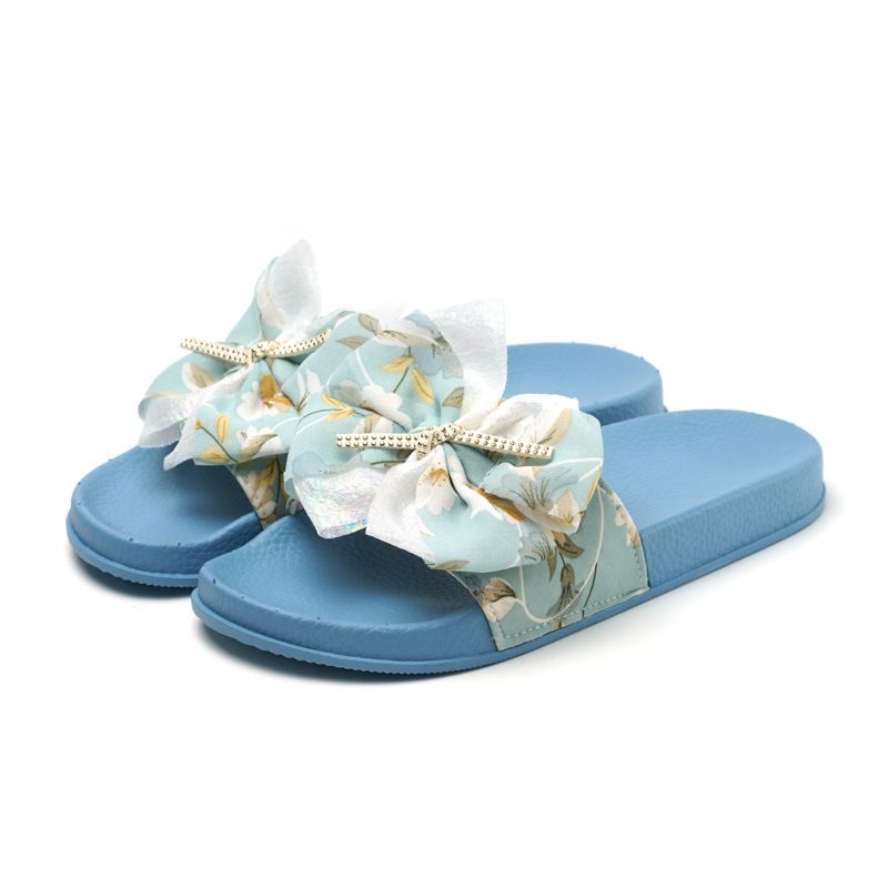 Sandalias de PVC con punta abierta para mujer, para interior y exterior, con diseño floral, para primavera y verano_voghion.com