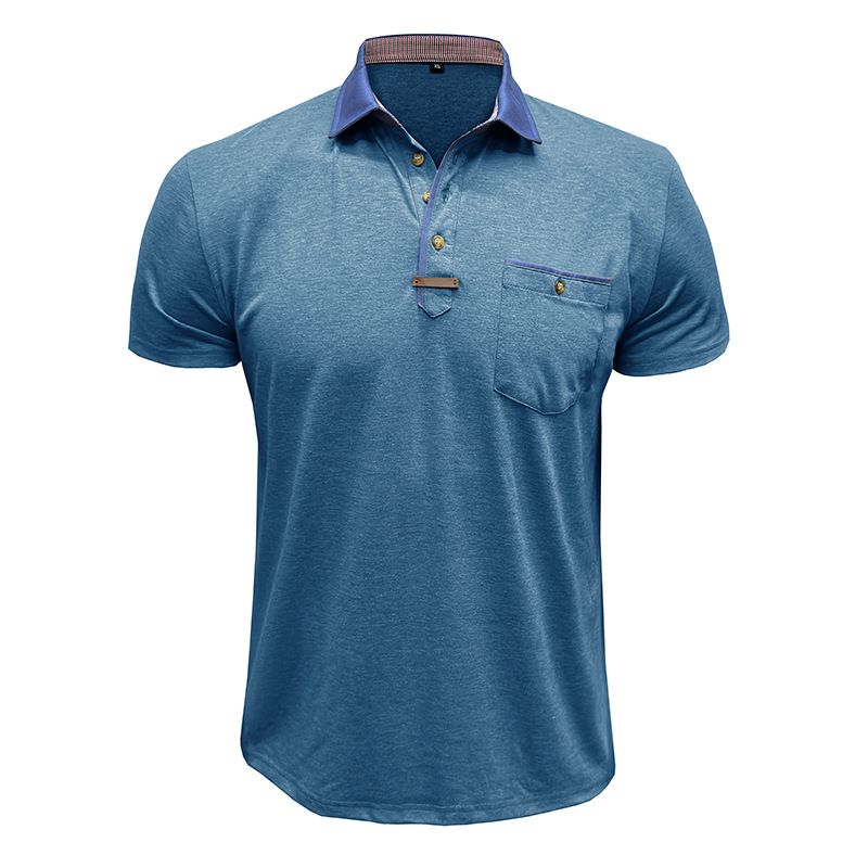 Grenzüberschreitende Sommer europäischen und amerikanischen Herren Kurzarm Revers T-Shirt, Außenhandel Herren Polo Shirt Casual Top Großhandel_voghion.com