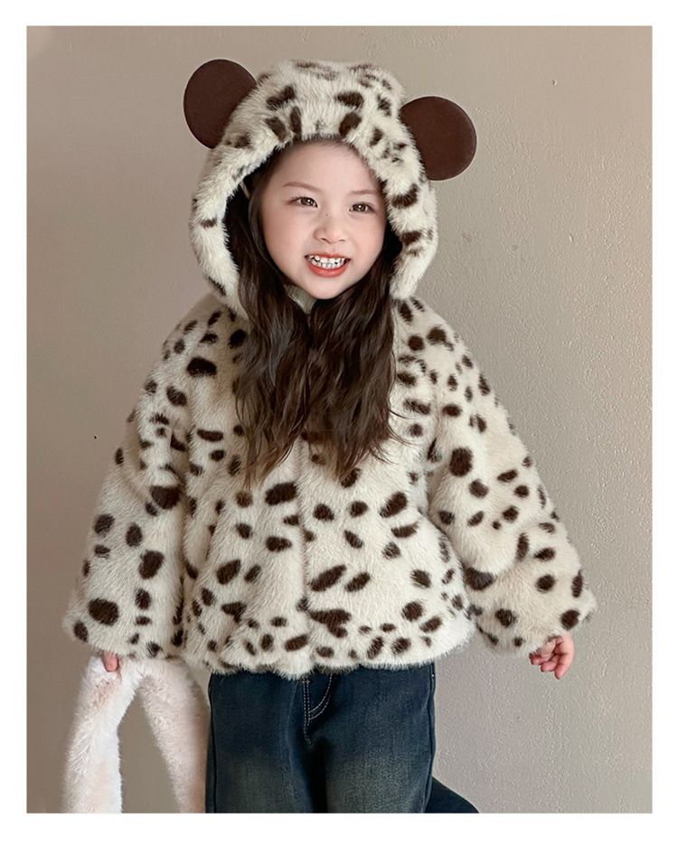 Mädchen Samt Verdickt Mantel Leopard Print 2025 Neue Stil kinder Modische Winter Kleidung Baby Mädchen Wolle Pullover Mantel_voghion.com