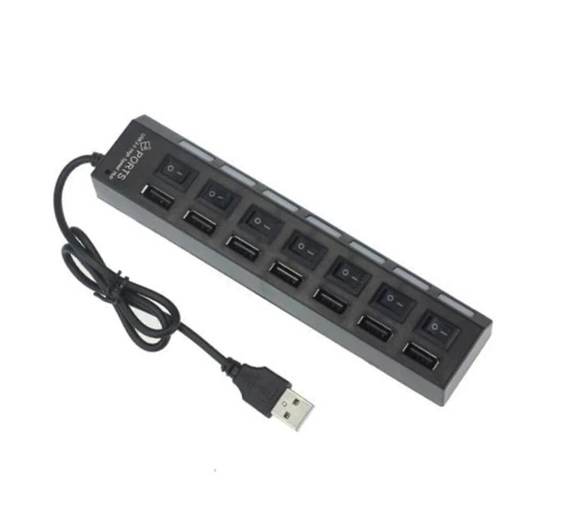 Switch Expansiounshub 7-Port USB2.0 Hub Computer USB Expansiounshub One-Drag Siwe-Port Splitter PC Laptop Desktop_voghion.com