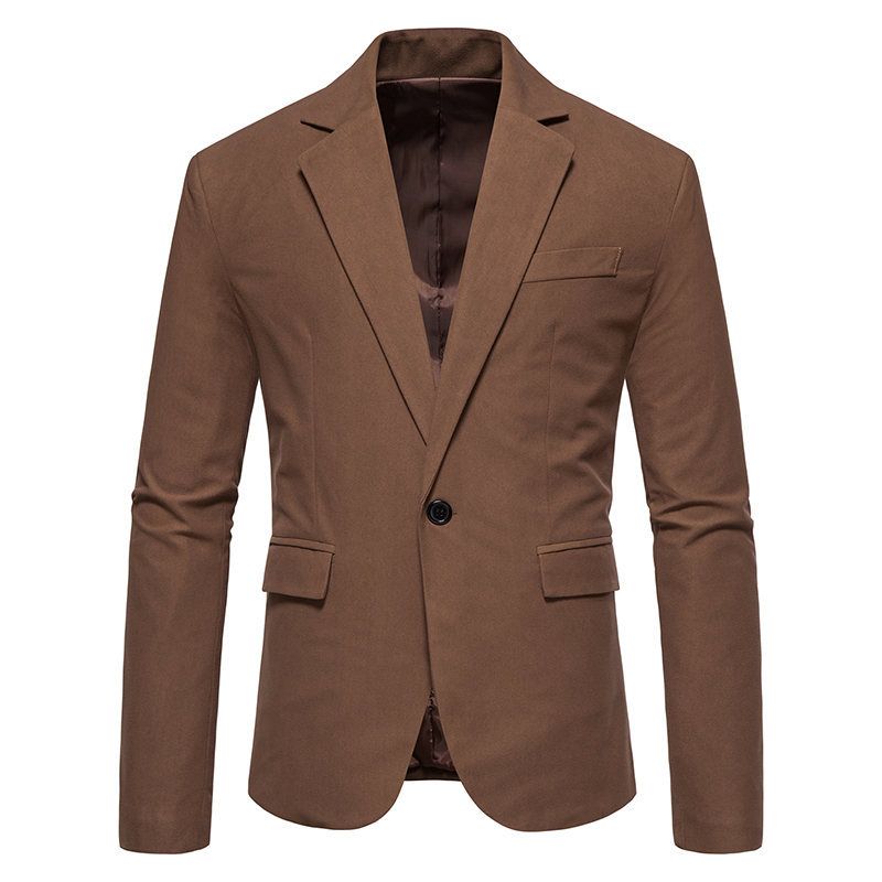 2024 Lente Nieuwe Trendy V-hals Suède Enkele Knoop Jas Pak Trouwjurk voor Mannen_voghion.com