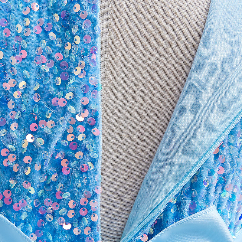 Babykleidung Mädchenkleid Kurzarm Blumenkind Hochzeitskleid Prinzessinkleid Pailletten Bühnenmode Laufstegkleid_voghion.com