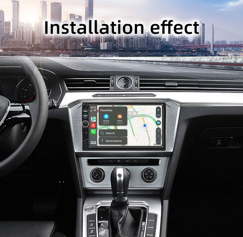 Autoradio 7" avec CarPlay sans fil - Lecteur MP5 à écran tactile HD et Bluetooth_voghion.com