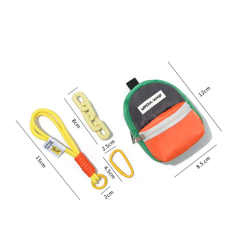 Mochila Dopamina Macaron Fofa Bolsa de Moedas Fone de Ouvido Batom Identificação com Fivela Pendurada Pingente_voghion.com