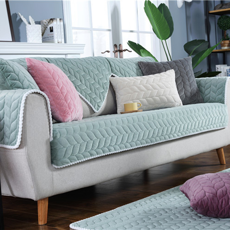 Myk sofa Sofa deksel Sklibestandig teppe Teppe Pute Gulvmatte Hjem setepute_voghion.com