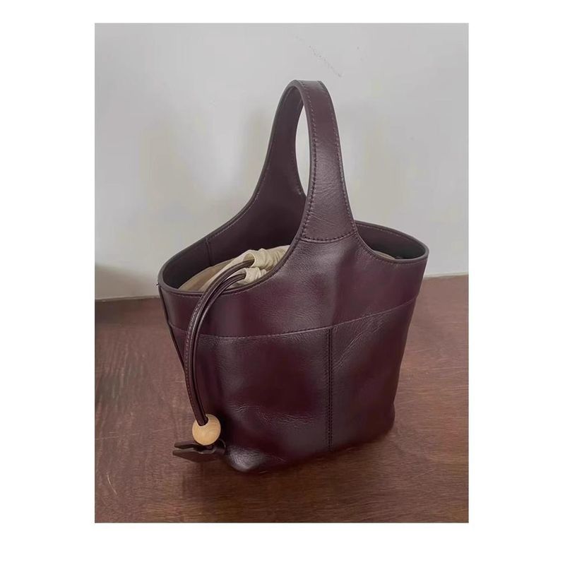 Borsa a tracolla semplice da donna in vera pelle di vacchetta di alta qualità, nuova versione autunno inverno 2024_voghion.com