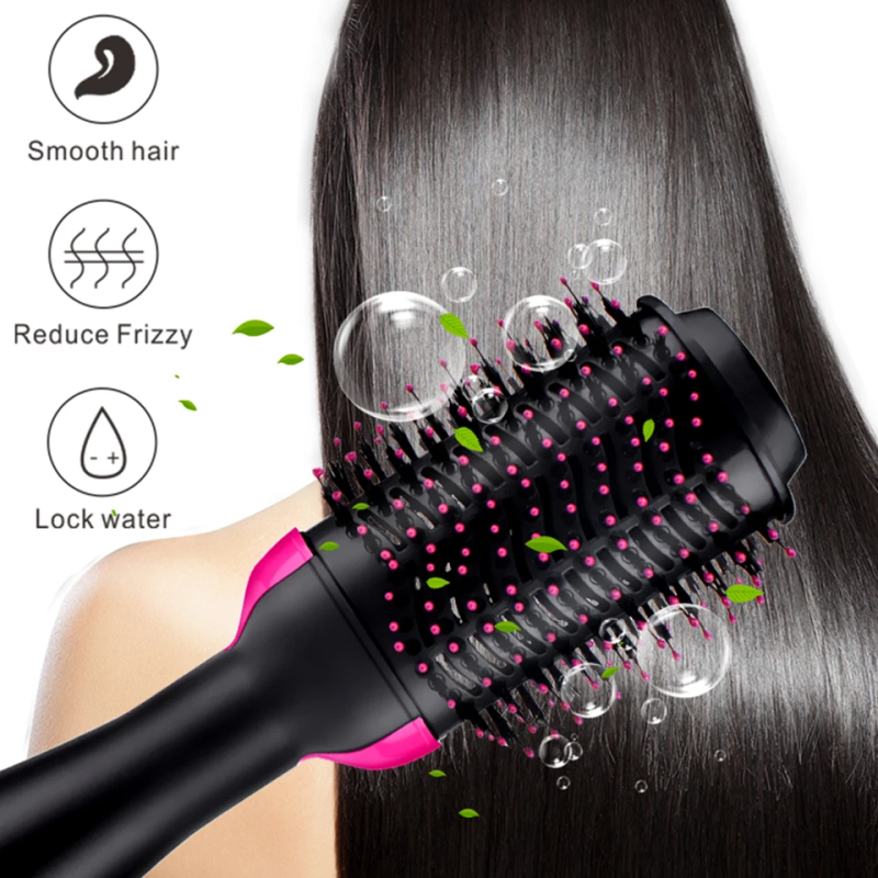 Ionic Electric Hair Dryer, Hot Air Brush, Styling And Volume Regulator, Straightener, Curler, Comb, Drum, One-step,_voghion.com