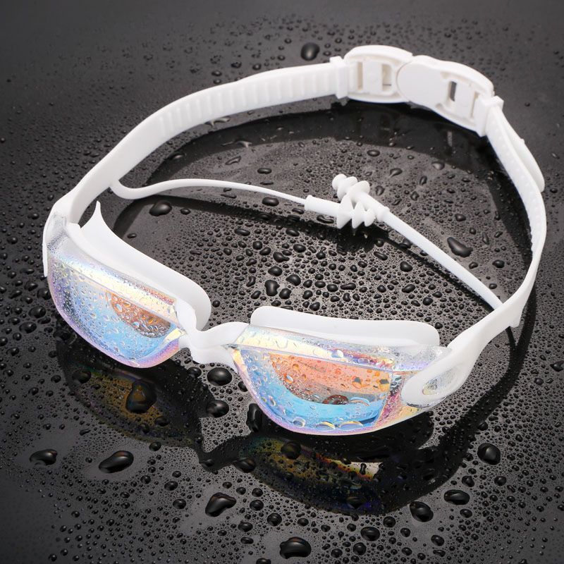 New Colorful Lens Prescription 150-800 Degrees Optional Small Frame HD Waterproof Anti-Fog Swimming Goggles_voghion.com
