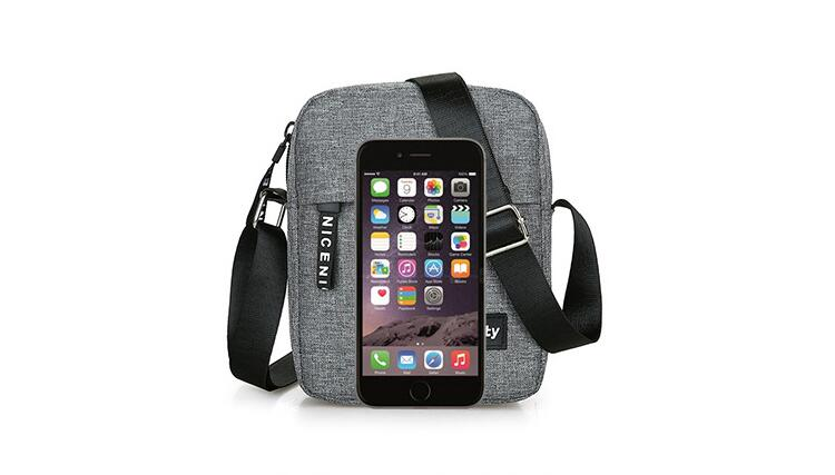 Borsa a tracolla in nylon da uomo Borsa a tracolla in tinta unita Borsa retrò europea e americana casual e alla moda_voghion.com