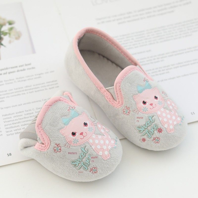 Spring & Fall K-style Anti-Slip Heel Indoor Girls' Slipper_voghion.com