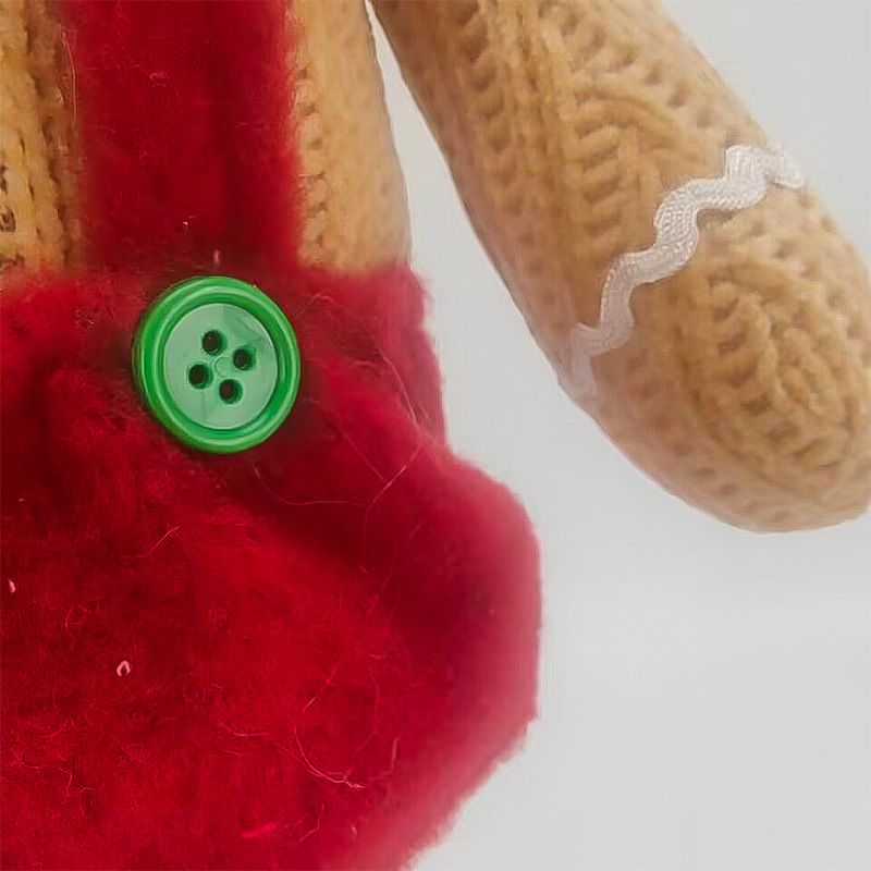 Grenzüberschreitender Lebkuchenmann, lächelnd, einziehbarer Stimmungsanhänger, kugelförmige Weihnachtspuppe, gestrickt_voghion.com