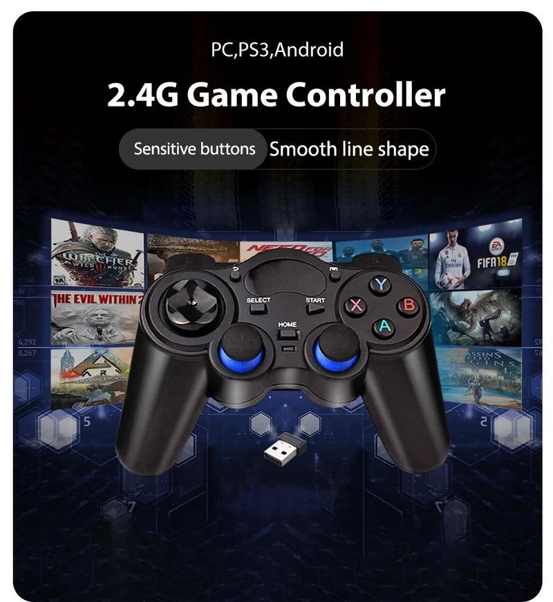 Controller Gamepad Joystick wireless 2.4G con convertitore OTG_voghion.com