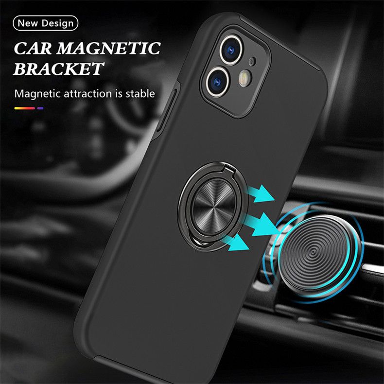 Suitable for iPhone 16 Pro Max Hidden Ring Bracket Phone Case Aple XS Max Car Anti Fall Case_voghion.com