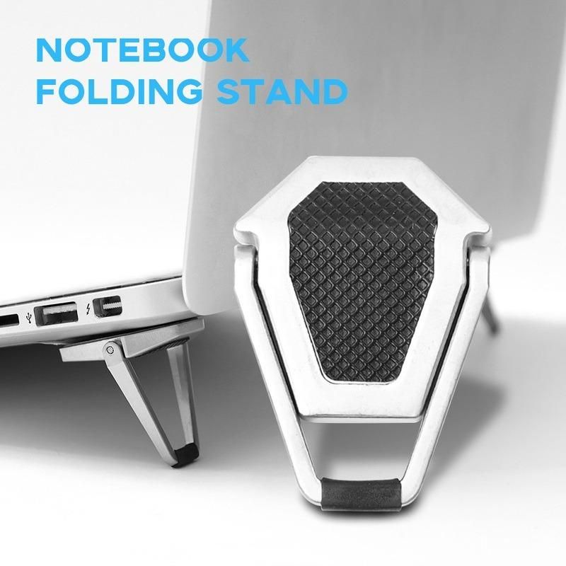 1PC Tragbarer Klapprücken-Aufkleberständer Computerpad Erhöhter Metallschild Unsichtbarer Notebookständer_voghion.com