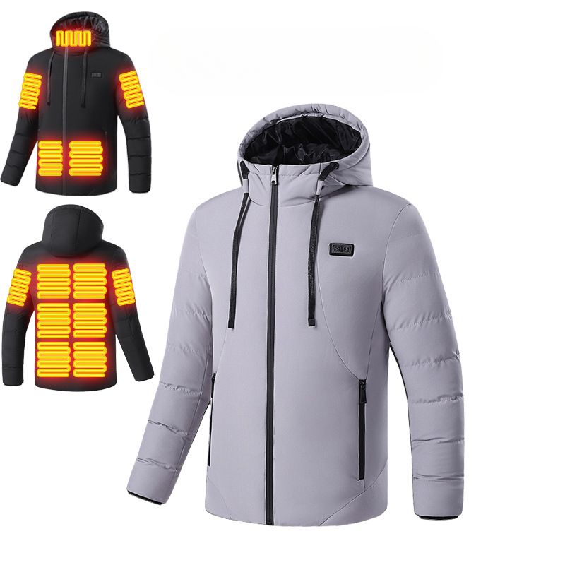 New Winter Heated Jacket With 15-Zone USB Heating, Smart Constant Temperature, Warmth Retention, Cold Protection, Men's Style_voghion.com