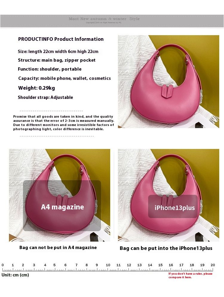 2024 Neue Handtasche im Nischendesign, modische bonbonfarbene Macaron-Trendy-One-Shoulder-Underarm-Knödeltasche, geeignet zum Einkaufen_voghion.com