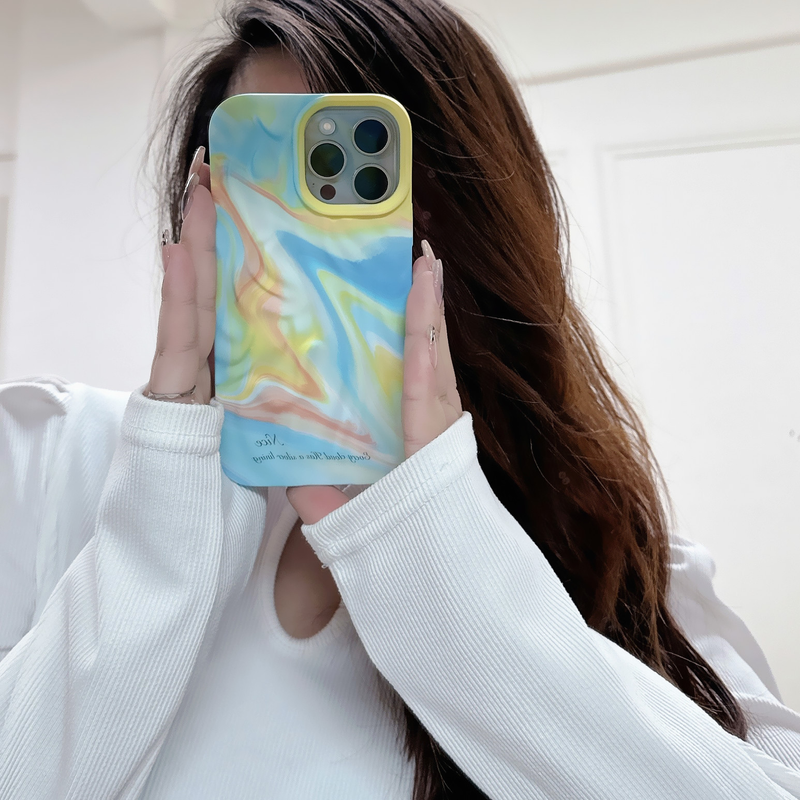Mobiltelefon tok maszatolós sorozatú vízmatricák, iPhone 15-höz, Apple 14Promax Skin Feel 13-hoz, határokon átnyúló nagykereskedelem_voghion.com