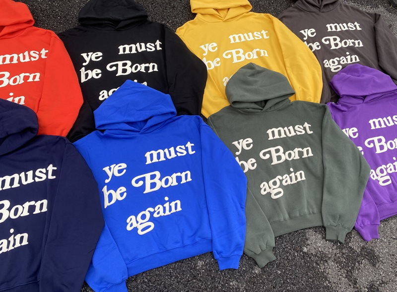 2022 Print Tag CPFM.XYZ Hoodie Männer Frauen 3D-Schaum-Logo 1:1 Ye Must Be Born Again Hoodie Schwerer Stoff Kanye West Sweatshirts_voghion.com