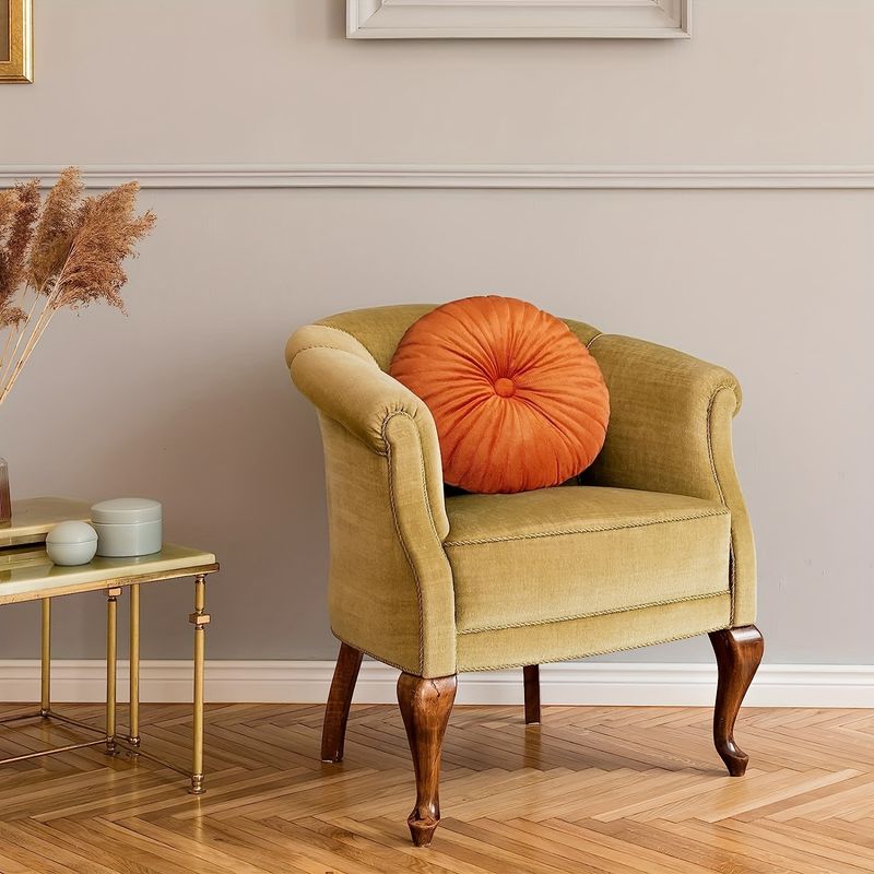 Cuscino rotondo nordico con fodera in poliestere, perfetto per decorare divani e finestre a bovindo, casa e giardino._voghion.com