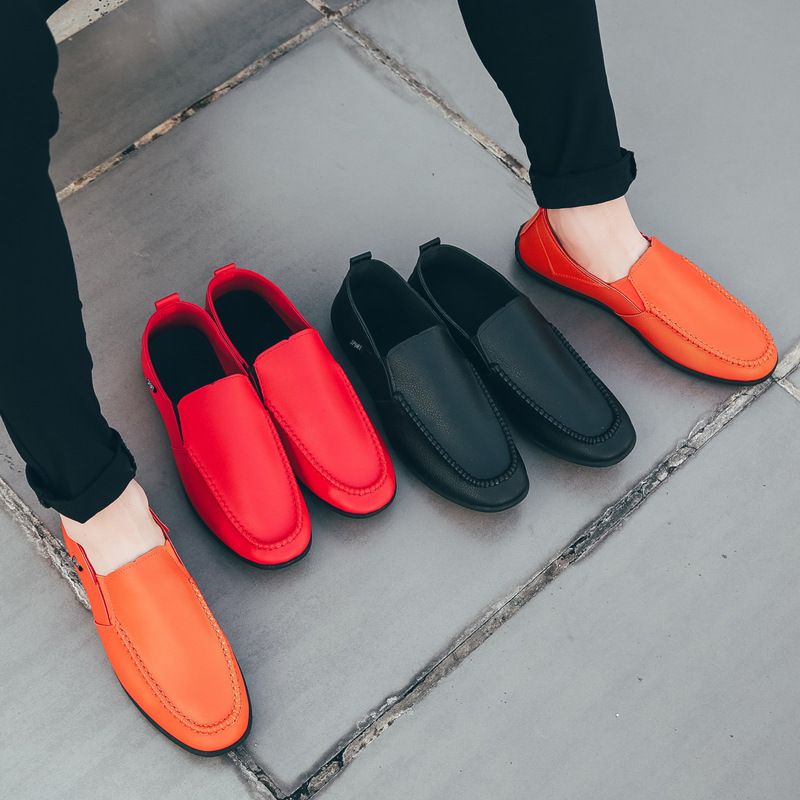 Unbeatable Quality 2023 New Spring/Summer Bean Men's Middle Aged And Elderly Casual Leather Lazy Old Beijing Cloth Shoes Kick_voghion.com