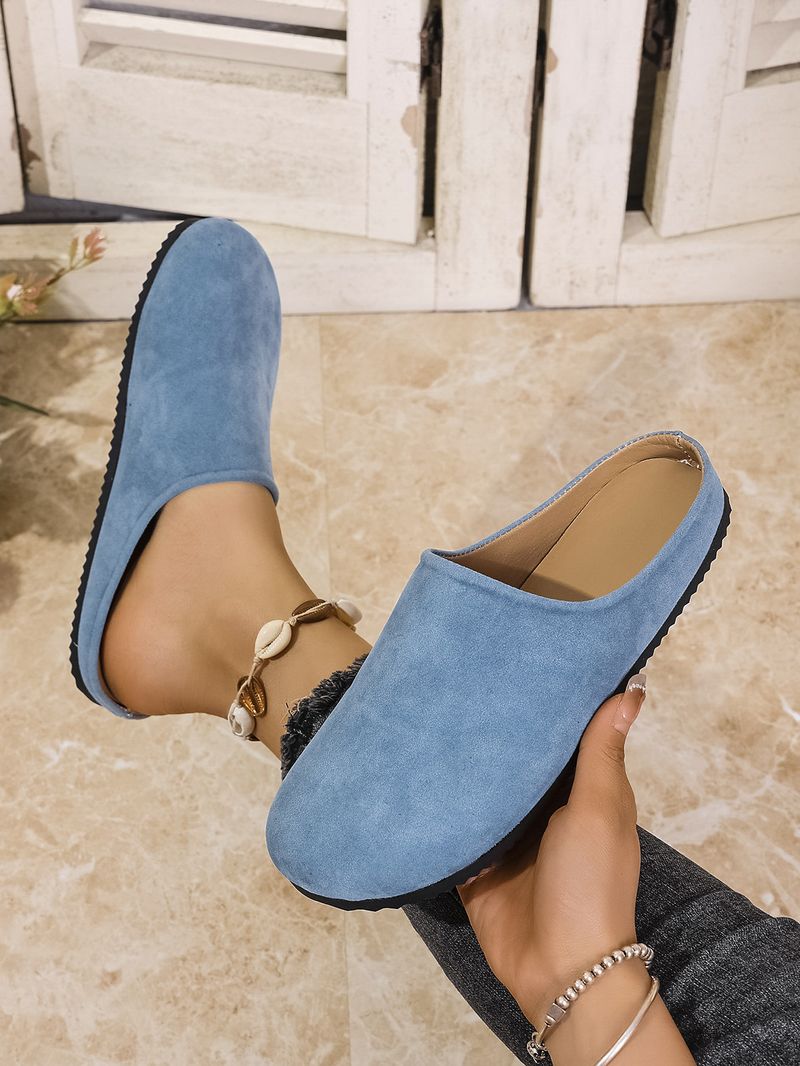 Women's Shoes Sandals Spring And Autumn Thick Soled Slip On Lazy Large Size Half Slip_voghion.com