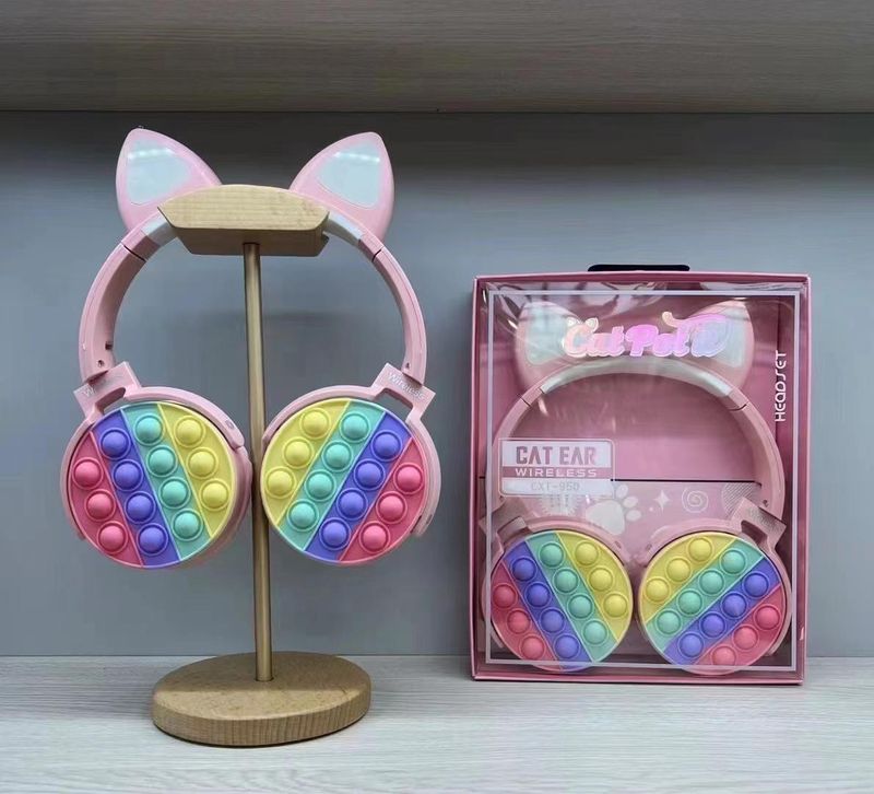 Casque Bluetooth supra-auriculaire à décompression CXT-950, pliable, universel, avec carte enfichable_voghion.com