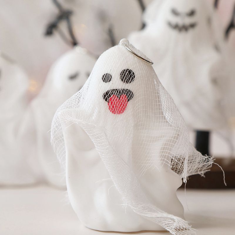 Halloween Ghost Decorations - Spooky Gauze Ghost Hanging Ornaments For Halloween Party, Trick Or Treat, Haunted House Decor (Set Of 4 Styles)_voghion.com