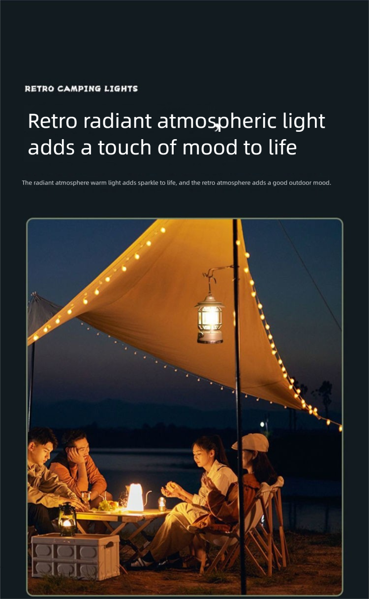 Solar Outdoor LED Camping Emergency Portable Camp Tent Light Multifunctional Rechargeable Lantern_voghion.com