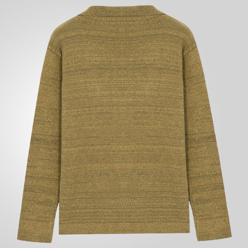 Herbst Winter Neue Herren Langarm Umlegekragen Einreihig Strick Slim Fit Strickjacke Pullover Jacke SY0056_voghion.com
