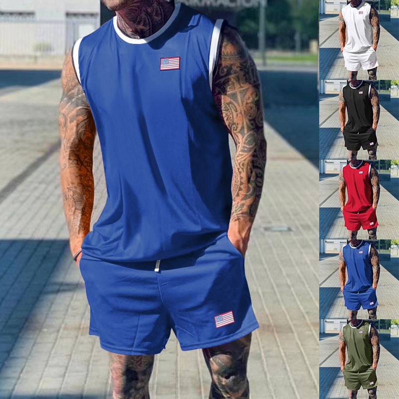 2024. aasta suvine piiriülene uus vabaaja spordikorvpalliülikond, meeste Euroopa ja Ameerika trendikas varrukateta topp_voghion.com