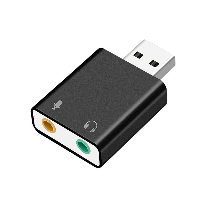 Xinweiqing Alloy külső hangkártya USB7.1 audioadapter 3,5 mm-es csatlakozóval PC notebookhoz_voghion.com