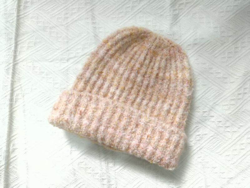 Koreanische Version Plüsch Dick Gestrickt Herren Retro Wolle Damen Herbst und Winter Großer Kopfumfang lässt Gesicht aussehen_voghion.com