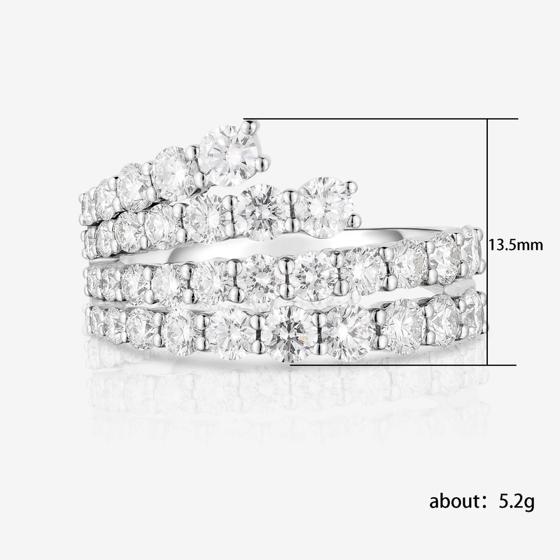 L'anello Niche Zircon di Cao Shitemu può essere impilato e indossato con onde versatili, rendendolo un regalo perfetto per San Valentino._voghion.com